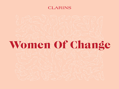 Clarins design illustration minimal typography vector