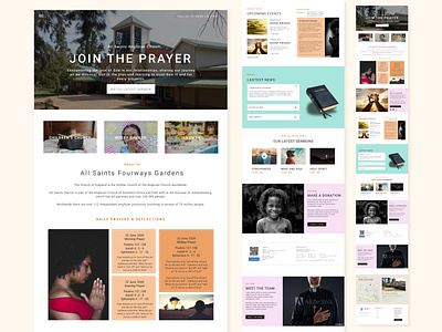 All Saints Church - Landing page branding church design concept design donate family flat landing page design pray religious ui ux web website