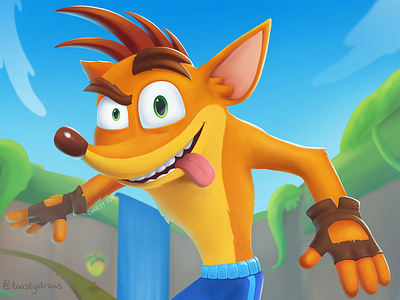 Crash Bandicoot! activision bandicoot character charley fox crash crash 4 crash bandicoot illustration naughty dog