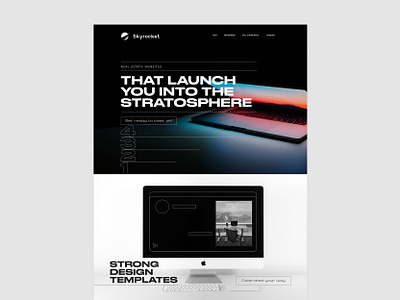 Skyrocket animation branding design product design ui ux web website