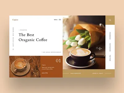 Cafe restaurant.. branding clean design design flat frontend graphic design illustration minimal simple design typography web webdevelopment