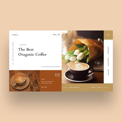 Cafe restaurant.. branding clean design design flat frontend graphic design illustration minimal simple design typography web webdevelopment