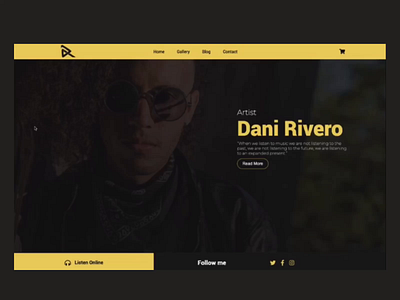 Artist Portfolio Web Design branding graphic design ui