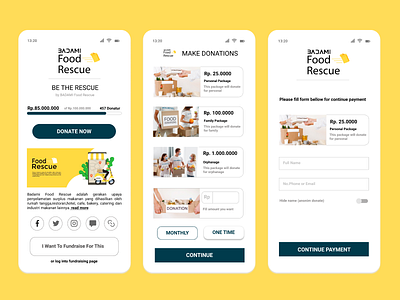 Badami food rescue UI app food app rescue uidesign