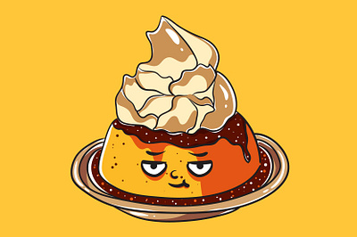 Pudding Monster Character Pack 02 art artwork cartoon character characterdesign cute design dessert food fortune funny halloween illustration kawaii magic monster mystic occult pudding vector