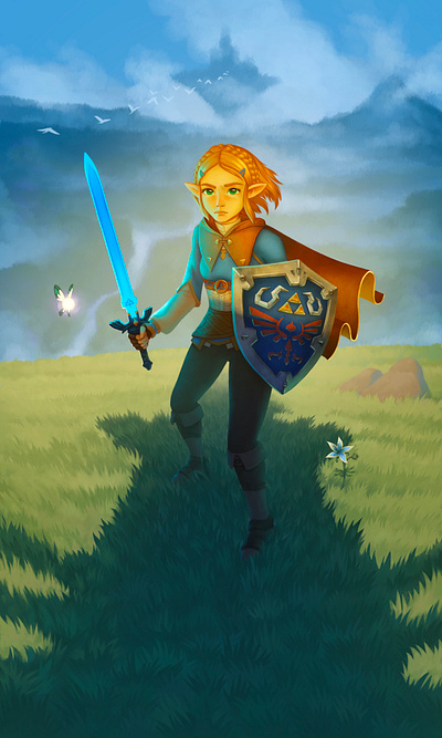 Breath of the Wild 2 botw botw2 digital fantasy illustration zelda