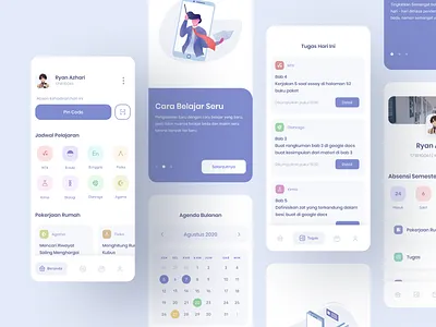 Online Education mobile app illustration mobile app mobile app design onboarding screen ui ux