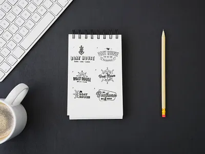 Logo Sketches adobe ilustrator art branding design icon illustration illustrator logo logodesign logotype pencil typography vector