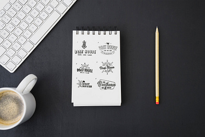 Logo Sketches adobe ilustrator art branding design icon illustration illustrator logo logodesign logotype pencil typography vector