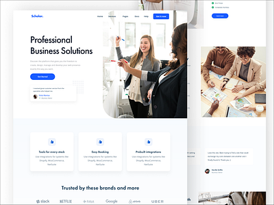 DW 019 - Business Solution black blue design ui ux web web design white