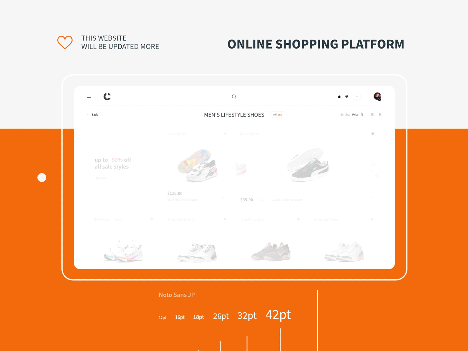 E-commerce Platform Website branding design clean design designs ecommerce layout minimalism online store platform sell service shoes store shopping template ui ui ux design ux web website website design