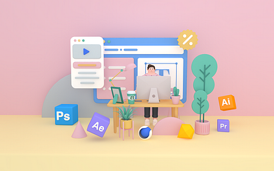 The first C4d illustration connection illustration