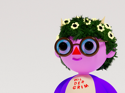 Unkempt 3d art 3d character animation blender blender 3d character character design cute cute art design digital art floral flowers illustration