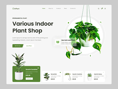 Inplant | Plant Shop Landing Page ecommerce landing page plant shop