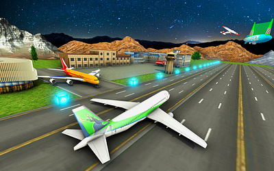 Airplane Flight Adventure airplane pilot flighter airplane simulator game design game graphic game graphics game gui icon racing render screenshot ui