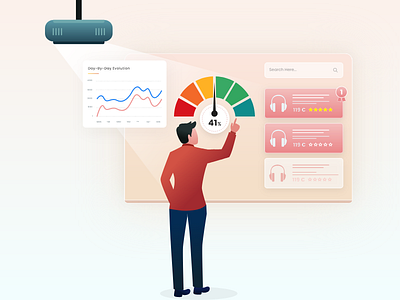 Blueboard Illustration analysis board board illustration design illustration stats statsui statsui