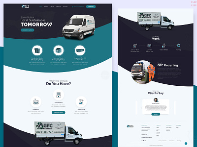 GFC Recycling branding creative ui creativedesign design homepagedesign recycling recyclingdesign uidesign