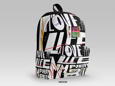 Typography design for backpack backpack colorful design graphic design illustration typography