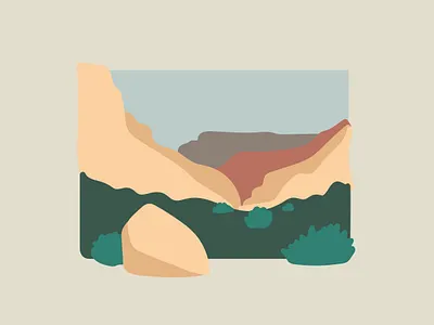 Landscape Musings color color study design digital drawing graphic illustration inspiration landscape national park organic plants