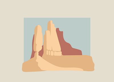 Moab color color study design digital drawing graphic illustration moab national park