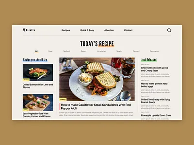 Web Design - Recipe Website branding chef cook cooking cuisine diet fitness food groceries health healthy keto meal recipe recipes restaurant ui ux vegan web design