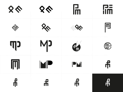 Designing Logo for Myself - Initials P.M. branding logo typography vector