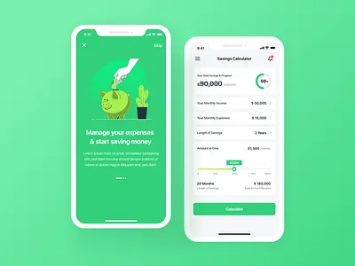 Daily UI #4 - Calculator app app design calculator daily ui 004 daily ui challenge dailyui design mobile design money app savings savings app ui uiux ux