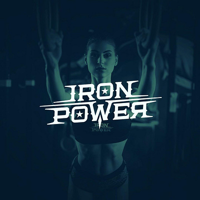 Lettering logo "Iron Power" branding calligraphy design lettering logo print type typography vector