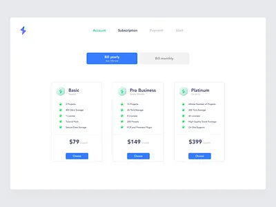 Pricing Exploration components dashboard light mode payment price pricing pricing plans select subscription ui uidesign uiux white
