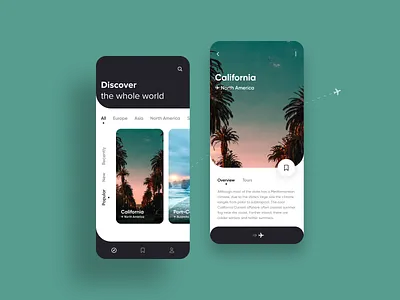 Travel App Concept app booking discover exploration mobile mobile ui tour travel travel agency trip trips ui ui design ux