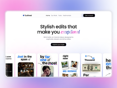 Outlined website design