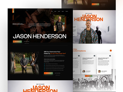 Jason Henderson - Men's Transformation Coaching coching growth happiness healing landing page men health men tranformation mentor motivation relationship ui ux web design website