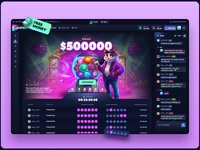 Lottery UI UX betting dashboard betting platform casino casino ui crypto casino gambling gambling web app high roller casino jackpot game keno game lottery lottery design lottery ui lotto betting online gambling raffle ticket ui roulette design slot game design vip lottery wheel of fortune