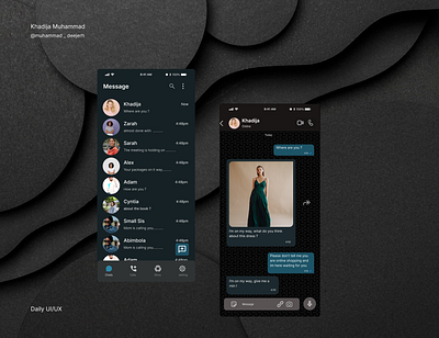 #DailyUI day 13, design a direct messaging app dailyui ui