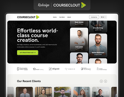 Course Clout - Web Redesign branding design graphic design typography ui ux web webdesign website