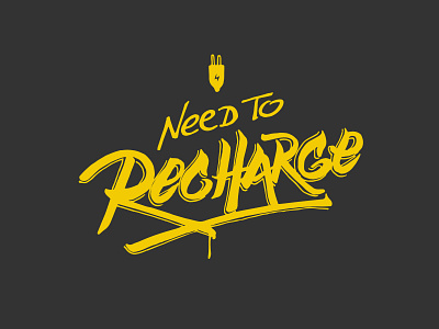 Need to recharge branding customtype design illustration illustrator logo typography typography art typography design vector
