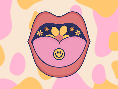 Negative Space (illustration) 70s figma happypills illustration mouth psychadellic retro seventies tongue vibes