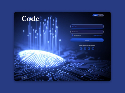 Social network for programmers/Log in UI for programmers login login screen login ui social network ui web design website