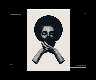 no. 325 vendetta composition contrast design digital minimal photoshop portrait poster poster a day posterdesign postereveryday texture whitespace