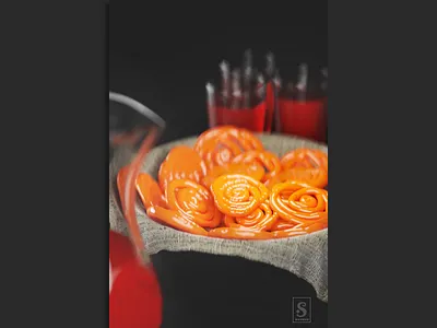 Jilapi(জিলাপি,जलेबी) 3d Model via Blender3d 3d blender environment food design graphics design modeling