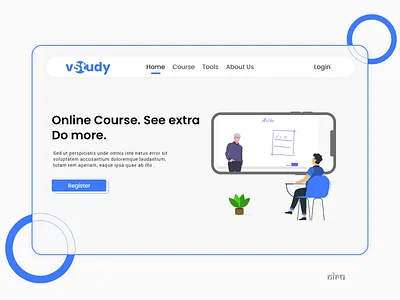 online course landing page adobe xd dribbble landingpage niranjan online online course study uidesign webdesign