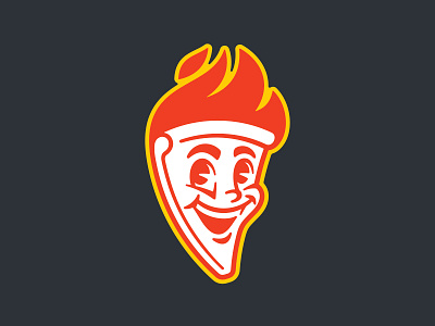 Pizza Hot 📌 Logo for Sale cafe cartoon character child comics delivery disney eat fast food fire flame funny hot light logo mascot personage pizza restaurant smile