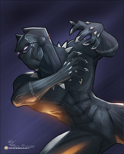 Black Panther avengers avengersendgame comics digital painting illustration