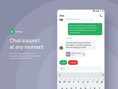 Bank app for Android android answer app bank chat download logo mobile pdf support