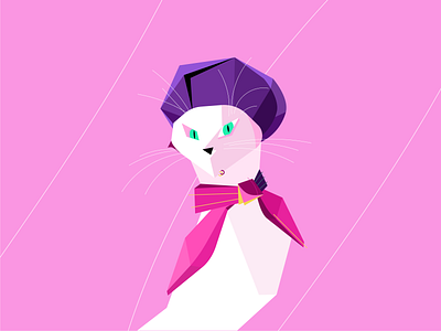 Luna animal art art style cat classic classy colour colours creative design devil fashion illustration minimal pink shapes sophisticated