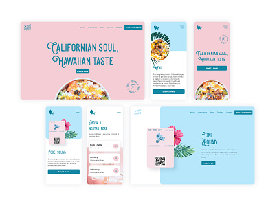 Poke website concept bowl concept concept design design graphic interaction interaction design interface landing page poke ui ui ux ux ux ui web design website website concept website design