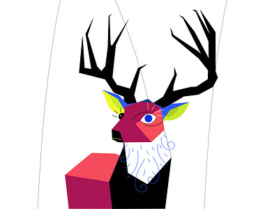 Amber animal antelope art art style colour creative deer design fashion horn horns illustration pop pop art shapes weapon
