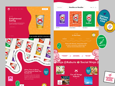 Kabuto Noodles | Homepage Concept e commerce header homepage kabuto noodles pot noodle shopify ui ux web design webdesign website website design