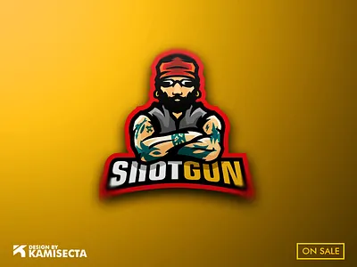 SHOTGUN LOGO - FOR SALE beard biker biker gang bikers branding logo mascot moto motor motorbike motorcycle shotgun tattoo tattoo design vector