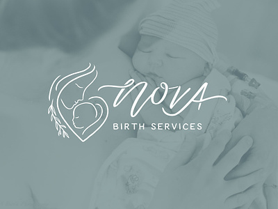 NOVA Birth Services Branding & Web Design birth branding design feminine logo graphic design health logo healthcare illustration logo logo design web design